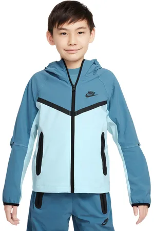 Nike Tech Woven Unisex Kapuzenpullover - Blau - Größe: 122 - 128 CM - Foot Locker