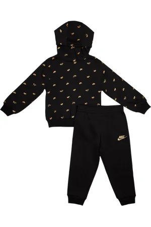 Nike Futura Aop Unisex Trainingsanzüge - Schwarz - Größe: 110 - 116 CM - Baumwoll-Fleece - Foot Locker