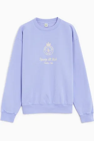Sporty & Rich Crown Embroidered Unisex Sweatshirt