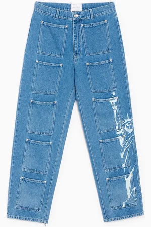 Lourdes New York Pockets Cargo Unisex Denim Pants
