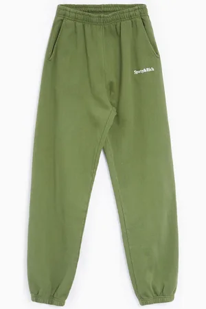 Sporty & Rich Serif Logo Unisex Embroidered Sweatpants