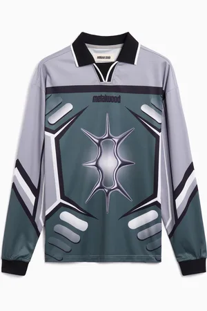 Metalwood Mox-Games Regular Herren- Jersey T-Shirt mit Grafik und mit langen Ärmeln