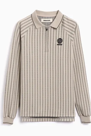 Metalwood LS Regular Herren- Poloshirt mit Streifen