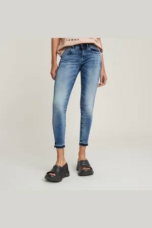 G-Star Lynn Mid Skinny Ripped Edge Ankle Jeans - - Damen