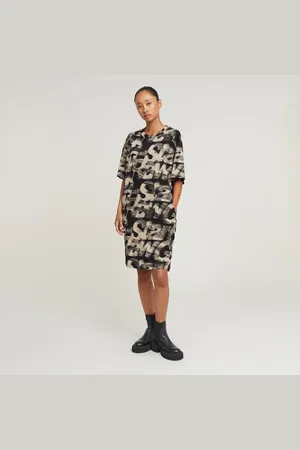 G-Star Sprayed Letters Loose Kleid - - Damen