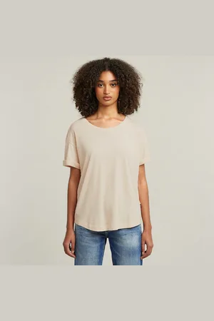 G-Star Rolled Up Sleeve Boyfriend Top - - Damen