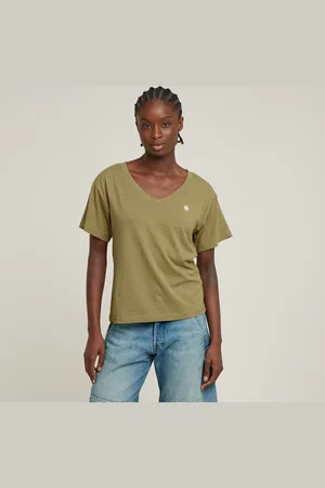 G-Star Open V-Neck Relaxed Top - - Damen