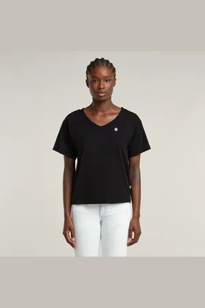 G-Star Open V-Neck Relaxed Top - - Damen