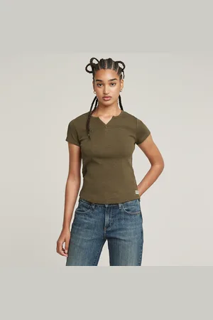 G-Star Micro Placket Slim Top - - Damen