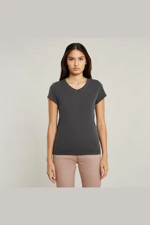 G-Star Overdyed Eyben Slim V-Neck Top 2.0 - - Damen