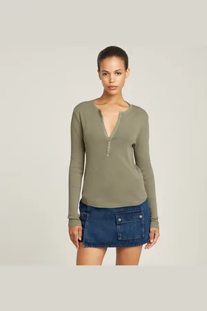 G-Star Deep V-Neck Slim Top - - Damen