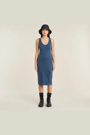 G-Star Overdyed Asymmetric Zip Kleid - - Damen