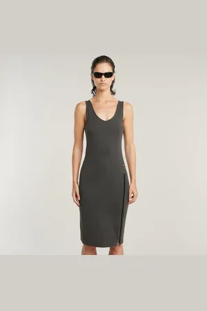 G-Star Overdyed Asymmetric Zip Kleid - - Damen