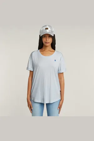 G-Star Rolled Up Sleeve Boyfriend Top - - Damen