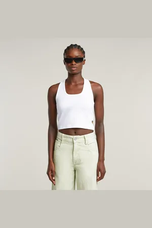 G-Star Back Snap Slim Cropped Top - - Damen