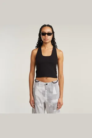 G-Star Back Snap Slim Cropped T-Shirt - - Damen