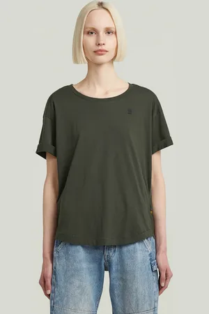G-Star Rolled Up Sleeve Boyfriend Top - - Damen