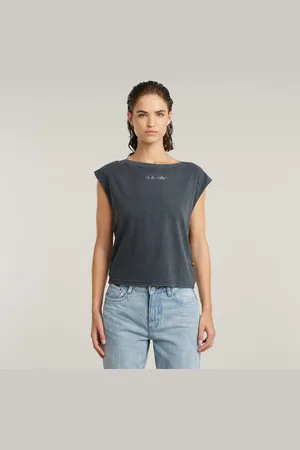 G-Star Mini G-Script Logo Overdyed Top - - Damen