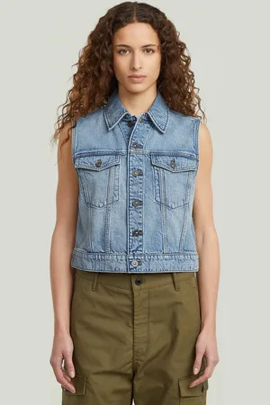 G-Star Shrunken Denim Weste - - Damen