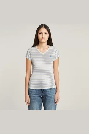 G-Star Stripe Eyben Slim V-Neck T-Shirt 2.0 - - Damen