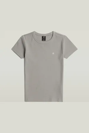 G-Star Rib Cap Sleeve T-Shirt - - Damen