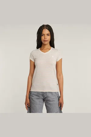 G-Star Stripe Eyben Slim V-Neck T-Shirt 2.0 - - Damen