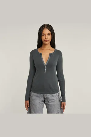 G-Star Deep V-Neck Slim Top - - Damen