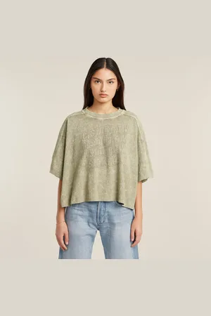 G-Star Washed Multi Logo Oversized T-Shirt - - Damen
