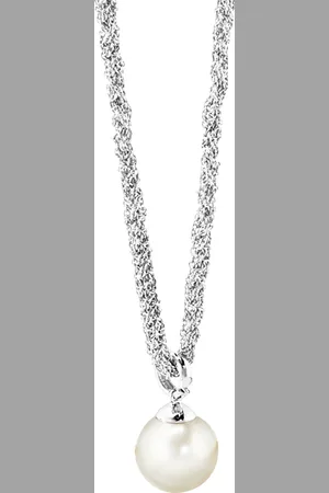 CELESTA ® Damen Kette mit Anhänger "500250651R-45", 925er Süßwasser-Zuchtperle