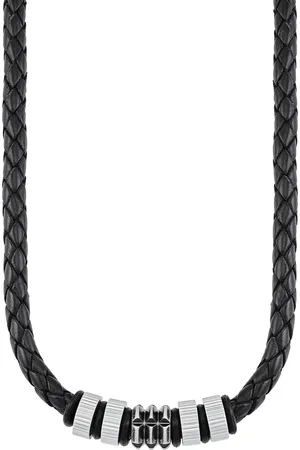 Amor Herren Kette mit Beads "2027437", Leder/Edelstahl