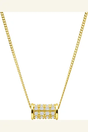 Vandenberg Damen Kette mit Anhänger, 375er Gelbgold 32 Diamanten, zus. ca. 0,17 Karat