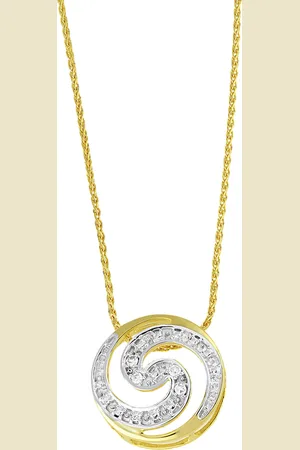 Vandenberg Damen Kette mit Anhänger, 375er 6 Diamanten, zus. ca. 0,02 Karat