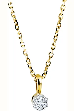 Vandenberg Damen Kette mit Anhänger, 375er Gelbgold 7 Diamanten, zus. ca. 0,04 Karat