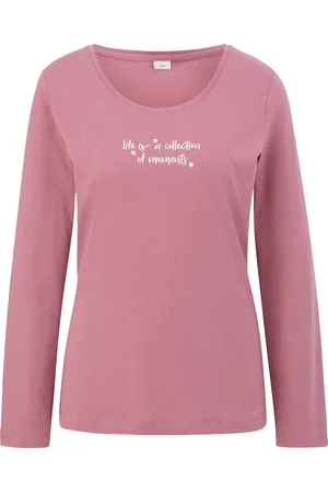 QS by s.Oliver Everyday Schlafshirt, Langarm, Wording, für Damen, , 36/38
