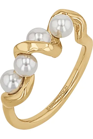 Noelani Damen Ring, Edelstahl mit Perlen