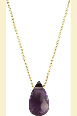 CELESTA ® Damen Kette mit Anhänger, 375er Gelbgold Amethyst