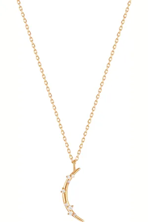 ANIA HAIE Damen Kette mit Anhänger, 585er Gelbgold 8 Diamanten, zus. ca. 0,039 Karat