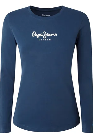 Pepe Jeans Langarmshirt, Rundhals, Logo-Print, für Damen, , S
