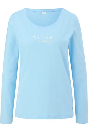 QS by s.Oliver Everyday Schlafshirt, Langarm, Wording, für Damen, , 36/38