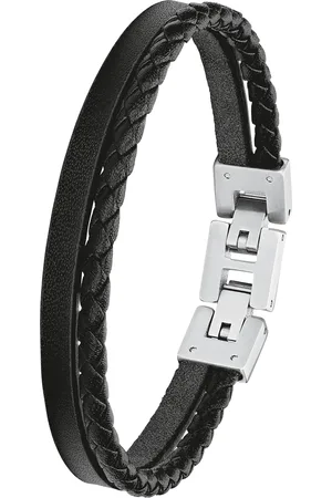 QS by s.Oliver Herren Armband "2027411", Leder/Edelstahl