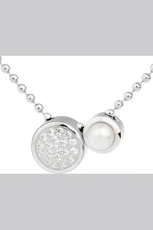 ERNSTES Damen Kette mit Anhänger, Edelstahl Süßwasser-Zuchtperle