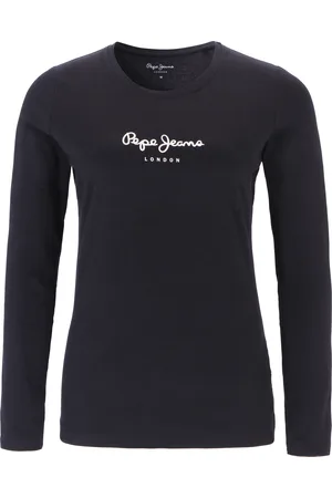 Pepe Jeans Langarmshirt, Rundhals, Logo-Print, für Damen, , L