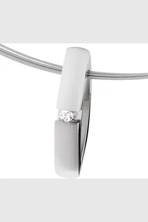 ERNSTES Damen Anhänger, Edelstahl mit 1 Brillant, ca. 0,065 Karat