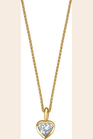 Vandenberg Damen Kette mit Anhänger, 585er Gelbgold 1 Diamant, ca. 0,30 Karat