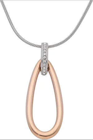 Manguun Damen Kette mit Anhänger "Tropfen" Edelstahl