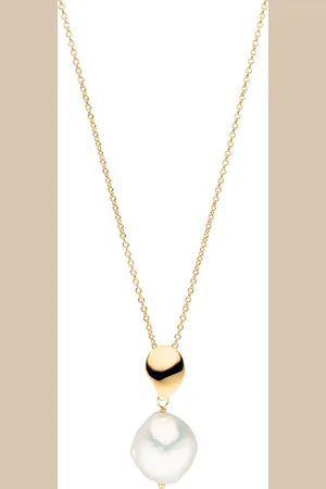 Vandenberg Damen Kette mit Anhänger, 925er Silber Süßwasser-Zuchtperle