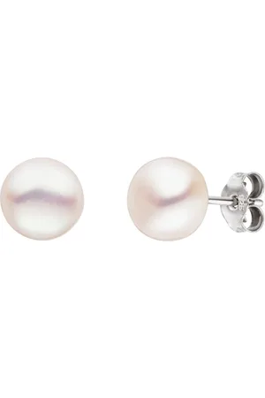 Vandenberg Damen Ohrstecker, Süßwasser Zuchtperle, Silber 925, 8-9 mm