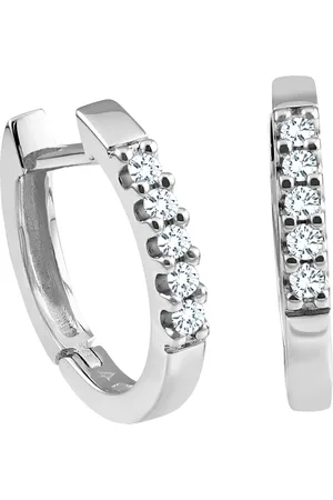 Vandenberg Damen Creolen, 375er mit 10 Diamanten, zus. ca. 0,10 Karat