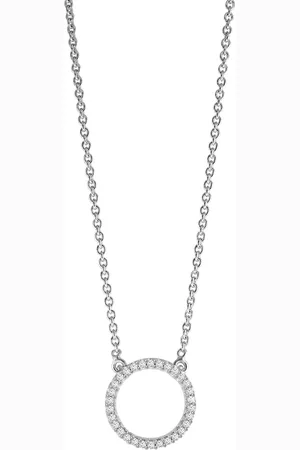 Moncara Damen Kette mit Anhänger, 375er 30 Diamanten, zus. ca. 0,10 Karat