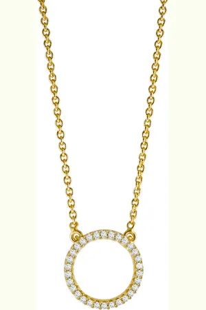 Moncara Damen Kette mit Anhänger, 375er Gelbgold 30 Diamanten, zus. ca. 0,10 Karat